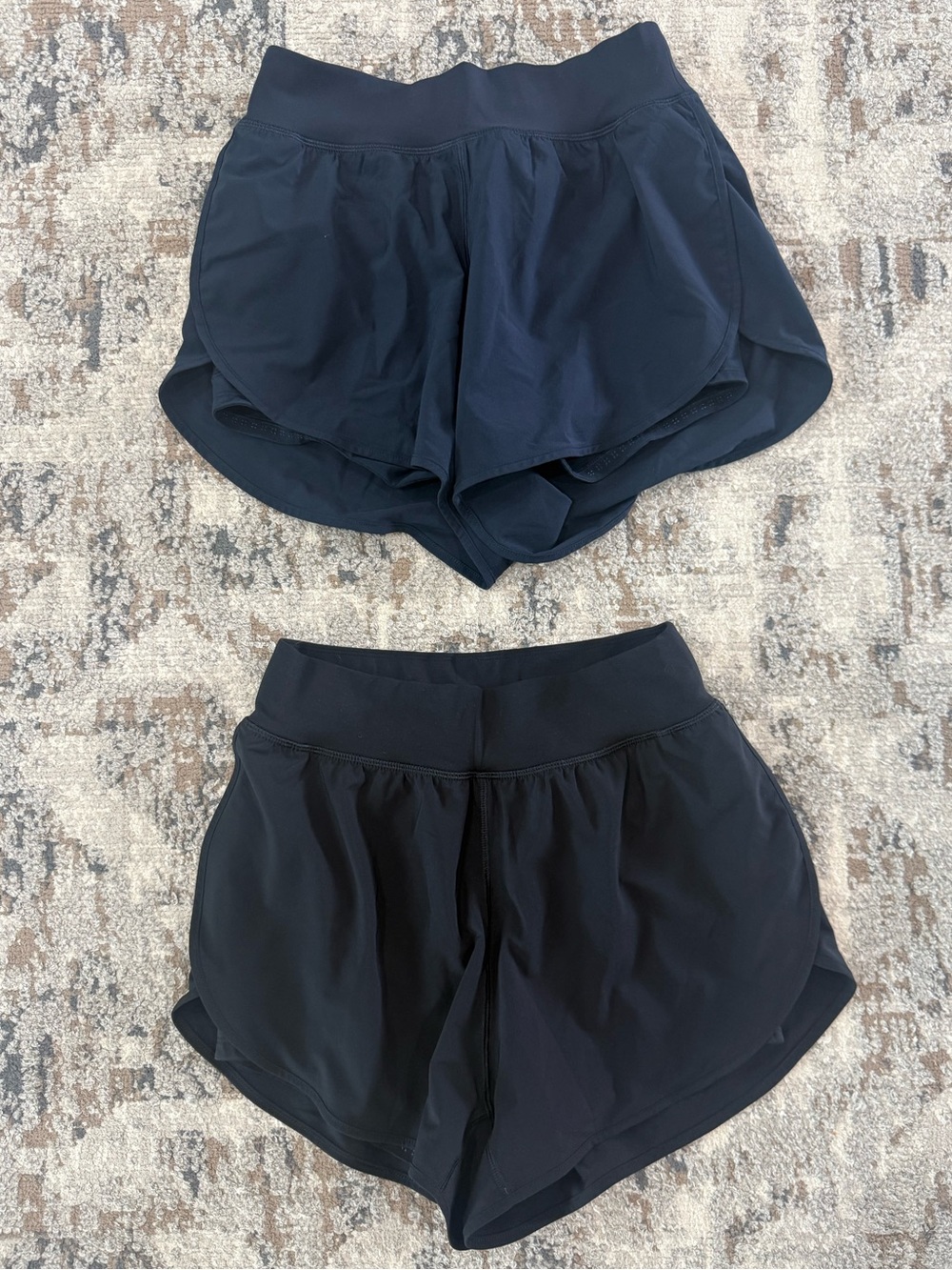 CRZ YOGA Navy and Black Athletic Shorts - Small